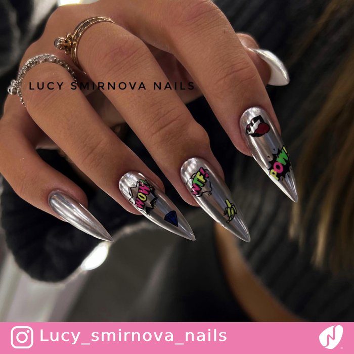 Chrome Comic Nails